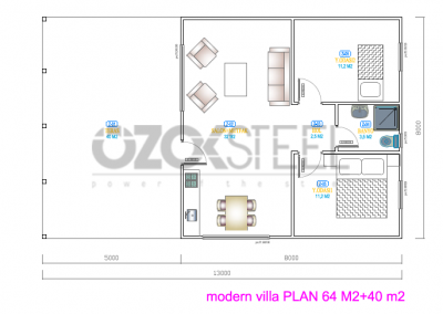 Efil Çelik Villa-104 m² 